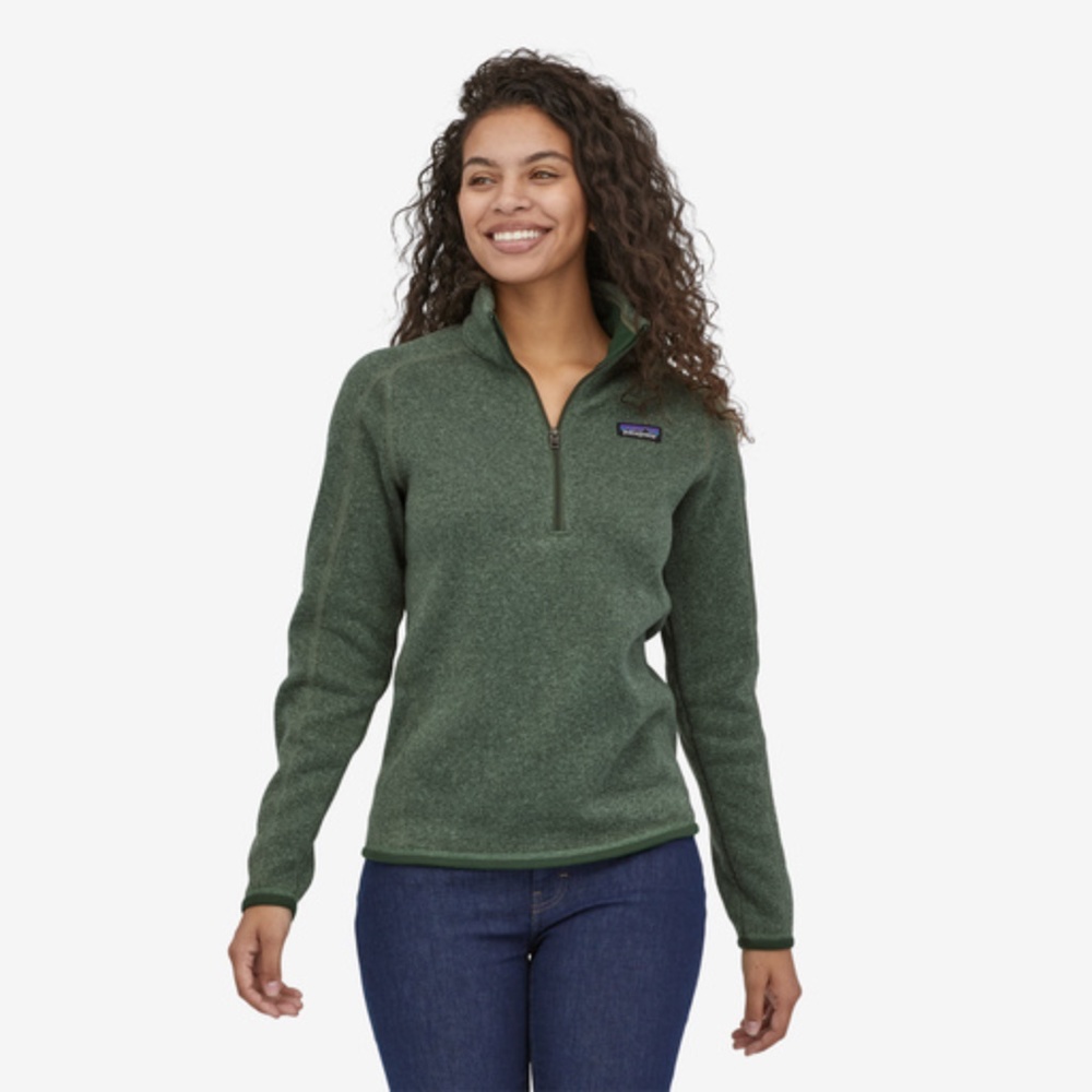 Women's Better Sweater® 1/4-Zip Fleece in Hemlock Green XS
